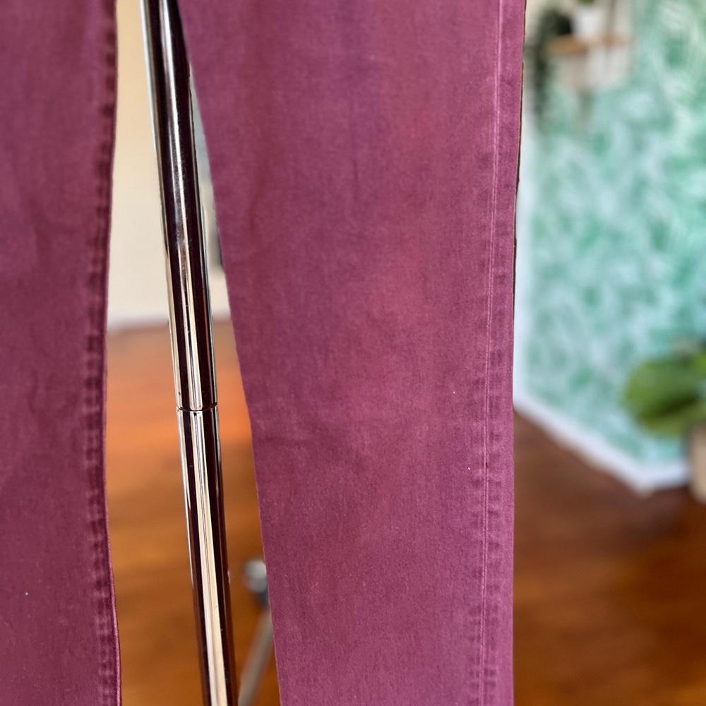 Cabi Bordeaux Skinny Jean Denim Pant Purple Wine Red 919 Sz 4 - Picture 6 of 7